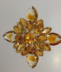 1950’s Light and Dark Colored Topaz Pin