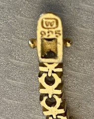 925 Vermeil CZ Tennis Bracelet 6ct Gold over Sterling Silver Line 7.25″