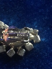 Vintage 1950’s – 1970’s WARNER Clip Rhinestone and Silver Tone Earrings
