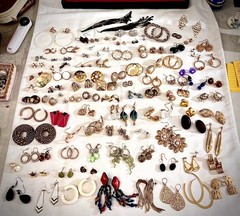 Vintage -Now Pierced Earrings Lot 120+ pairs. Various Colors, Some Unique!