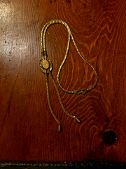 Vintage Goldette NY Guilloche Pink Roses Slide Lariat Necklace gold tone chain