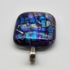 Fabulous artisan Blue art glass pendant OOAK whimsical fun