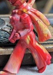 Vintage Plastic Novelty Pin Marching Soldier 1940s 1950s