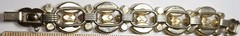 VINTAGE JULIANA (D&E) GOLD FLUSS AND WHITE RHINESTONE 5-LINK BRACELET