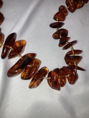 Vintage Natural Baltic Honey Amber Bead Necklace 28” Amber Nuggets 42 grams