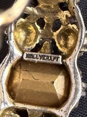 Hollycraft rhinestone bracelet Clamper Bangle Hinged 1950s Unique