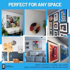 AS Hanging 8ft Gallery & Picture Rail System Set (2x4ft Rails) Matte Silver