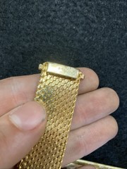 Vintage De Cesare 18K Gold Plated Mesh Bracelet Mens Woman’s Jewelry