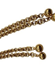 Trifari Lariate Necklace Pendant Gold Trifarium Textured Disc Grapes 4 Dangles 8