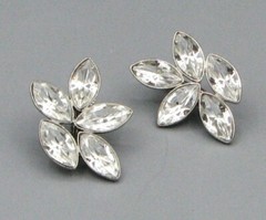Vintage Glamorous Marquise Rhinestone Earrings #5733 Gift Box Free Shipping