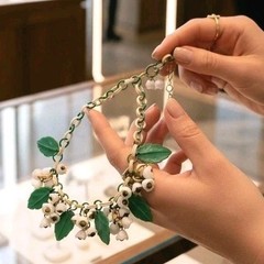 Antique VTG 1930s ART DECO Celluloid FLORAL LEAF MOTIF Necklace