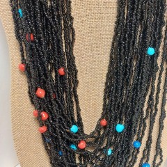 100 Pc Vtg-Now Beaded Necklaces Assorted Colors And Types