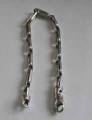 1980s Italian 14K white gold paperclip bracelet, 7.5″ Men’s Lobster Clasp – 9.5g