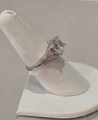 VINTAGE-RETRO Engagement/Wedding/Anniversary 925 Silver Solitaire Ring sz 8