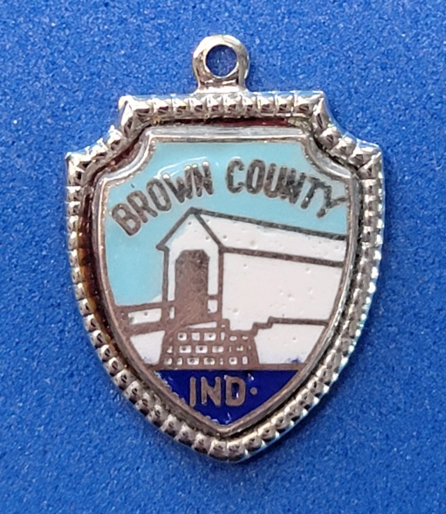 VINTAGE BROWN COUNTY INDIANA STERLING SILVER COVERED BRIDGE CHARM
