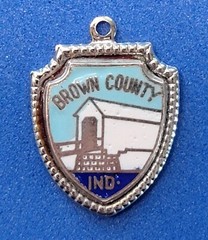 VINTAGE BROWN COUNTY INDIANA STERLING SILVER COVERED BRIDGE CHARM