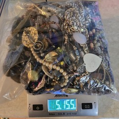 Vtg Now Craft Junk Jewelry Lot Almost 6 Lbs Unique Fun Mix Tangled DIY Repurpose
