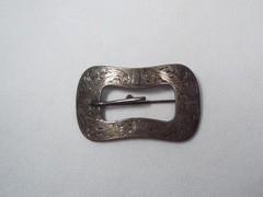Antique Sterling Silver Sash Buckle Turned into Brooch