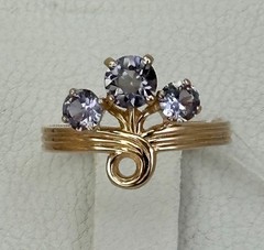 USSR Vintage Original Alexandrite (lab. made) Rose Gold Ring 583 14K 2,59 g.
