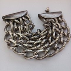 Industrial Machinery Chunky Chain Bracelet Brutalist Heavy Massive Statement VTG