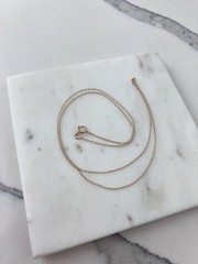 Vintage 925 Sterling Silver Rose Gold Dainty Necklace Chain 18”