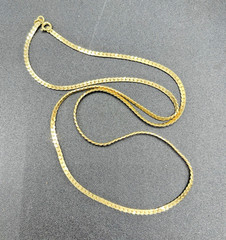 Vintage Cador Gold Plated Herringbone Necklace 23″ Signed