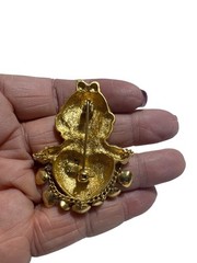 Precious Moments Brooch Gold-Tone You Have Touched So Many Hearts Angel Design