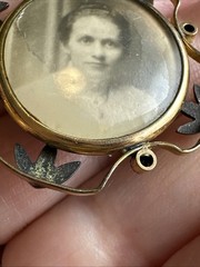 Antique Gold Filled Double-Sided Photo Pendant