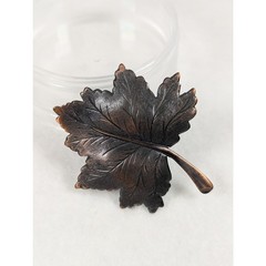 Vintage Antique Copper Tone Maple Leaf Brooch Pin Fall Autumn Botanical Jewelry