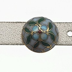 Beautiful Vintage Cloisonne Enamel Pierced Post Gold Filled Stud Earrings