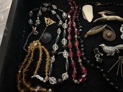 Big Vintage Victorian Deco Eclectic Jewelry Lot Variety Wearable Repurpose