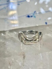 Harley Davidson ring biker chain pinky band size 5.50 sterling silver women