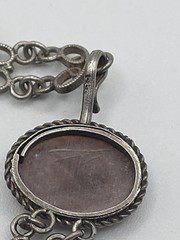 VTG 800 Silver Filigree Cameo Bracelet 7″ Mother of Pearl/Shell Carved