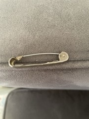 VINTAGE STERLING SILVER BABY DIAPER PIN unmarked No Brand