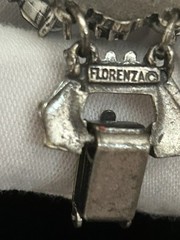 Florenza Signed Demi-Parure Bracelet & Clip On Earrings Set with Aurora Borealis