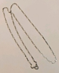 Sterling Silver 925 2mm Figaro Chain 18″ Necklace – 4g