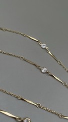 Avon Women’s Pendant Necklace Gold Tone Metal Simulated Diamond Accent 1984