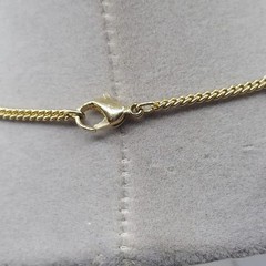 CAROL LEE SIGNED VINTAGE GOLDEN FAUX PEARL GOLDTONE CHAIN NECKLACE 15″
