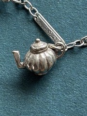 Vintage Sterling Silver Charm Bracelet Classic Retro Dangle Charms 7 Inches Long