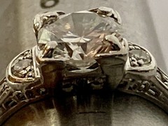 Estate Diamond Ring,Platinum, 10% Iridium Diamond Ring! Antique,Transitional Cut