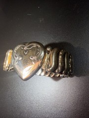 1940’s Co-Star Sterling Base Expandable Sweetheart Bracelet
