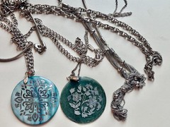 Estate Vintage Retail Costume Jewelry Turquoise & Silvertone 13Pc Jewelry Lot