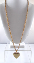 1928 Jewelry Company Gold Tone Heart Photo Locket Pendant Necklace Free Shipping