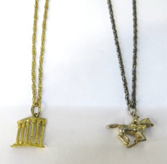 Vintage LOT of 7 Necklaces / Assorted Sizes & Colors horse black bead column