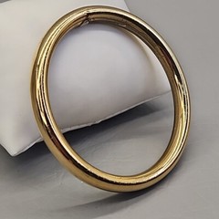 Vintage Grosse Bangle Bracelet Germany 1968 Glossy Gold Tone Rounded Classic 8″