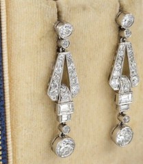 3.00Ct Art Deco Style Lab Created Diamond Engagement Wedding 925 Silver Earrings