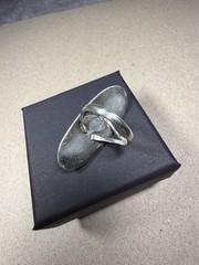 Beautiful Vintage Southwest Sterling Silver Opal Cabochon Ring Sz 5.25