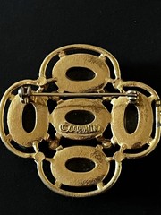 Vintage 1968 Sarah Coventry LIGHT of the EAST Mosiac Goldtone BROOCH signed