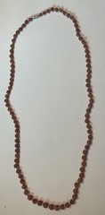 Vintage Beaded Carnelian Necklace 36 Inches Long With Barrel Clasp