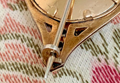 Victorian Jewellery SILB.DOUBLE Mourning Photo Pin Brooch Memento Mori c.1900